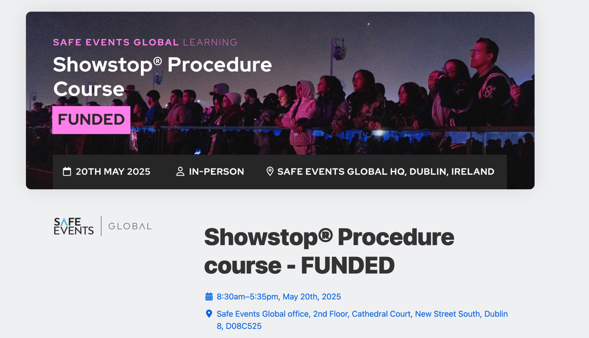 Showstop Procedure course