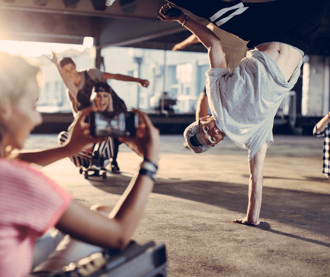 teenagers creating viral moments